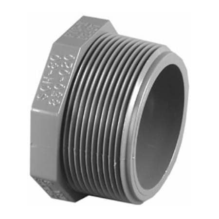 Charlotte Pipe And Foundry 1 PVC SCH80 MPT Plug PVC 08113 1400HA